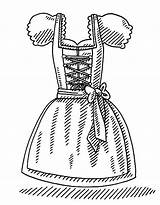 Dirndl Vector Illustrations Clip sketch template