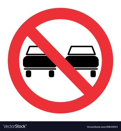 overtaking traffic sign royalty  vector image