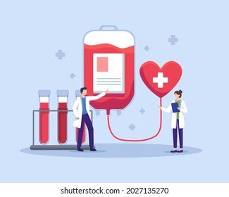 female patient blood transfusion vector images stock