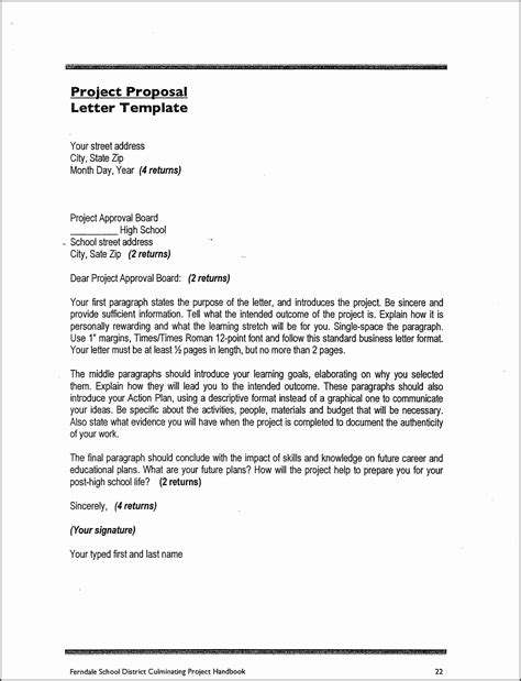 proposal letter template word