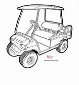 Drawing Car Golf Cart Buggy Template Dune Cartoon Coloring Pages Carts Printable Club Drawings Getdrawings Paintingvalley Utv sketch template