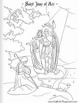 Coloring Pages Saints Saint Joan Arc sketch template
