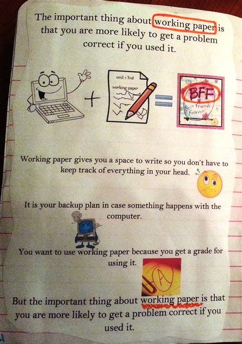 math important book working paper