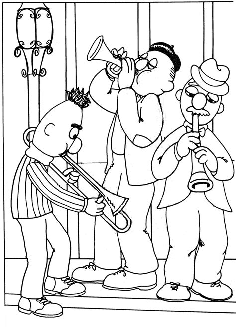 jazz band coloring pages