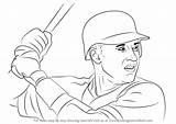 Draw Jeter Derek Baseball Step Drawing Players Player Getdrawings Learn sketch template