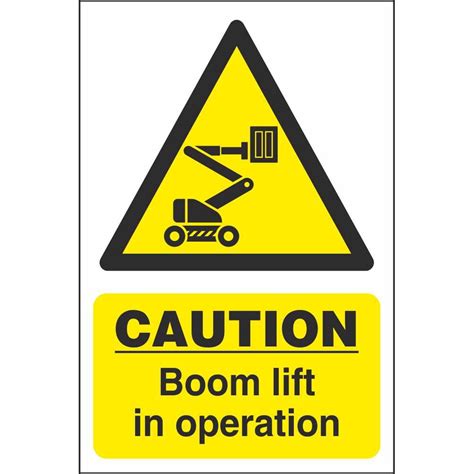 caution boom lift  operation signs hazard construction safety signs ireland