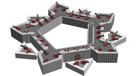 massive vauban style fortress fort star fort ancient architecture
