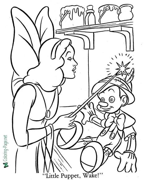 fairy tales pinocchio coloring pages