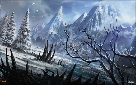magic  gathering magic winter snow landscape mountain