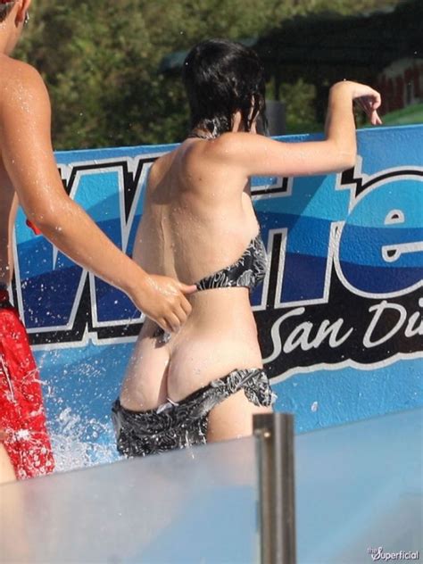 bikinis falling off water slides
