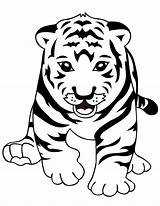 Coloring Pages Cute Tiger Baby Tigers Cartoon Clipart Clip Printable Cub Drawing Cliparts Bengal Print Kids Emoji Color Book Cubs sketch template