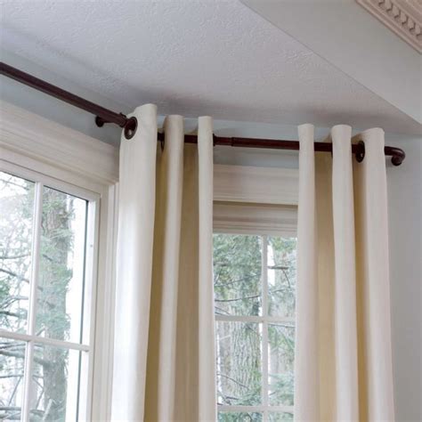 bay window curtain rods   home pinterest