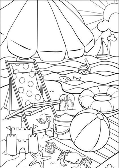 printable summer coloring page