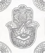 Hamsa Society6 Mandalas sketch template