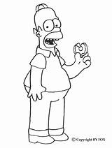Homer Simpsons Pintar Homero Hellokids Colorier Doughnut Isst Liebt Essen Pegar Ausmalen Gratuitement Comendo Kleurplaten Miam sketch template