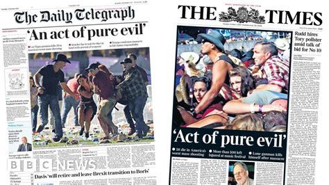 newspaper headlines an act of pure evil bbc news