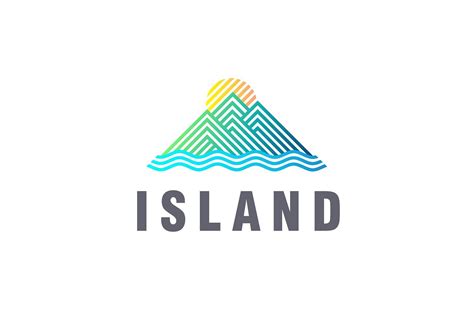 island logo  ikargraphics  atcreativemarket sunny logo tourism logo