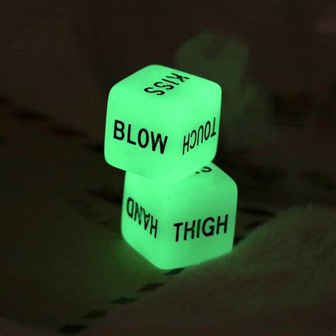 2pcs funny glow in dark love dice toys adult couple lovers games aid