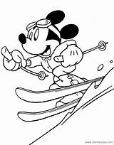 Skiing Disneyclips sketch template