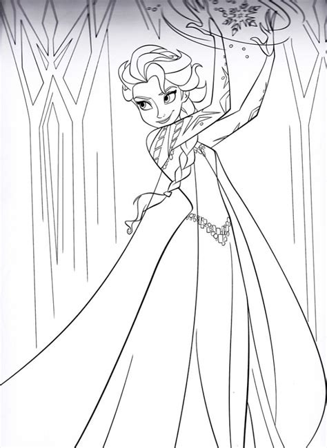 printable queen elsa coloring pages disney frozen zgr