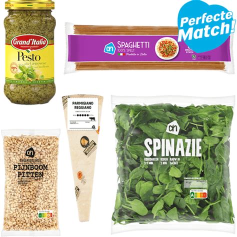 ah pasta pesto met spinazie pakket bestellen albert heijn