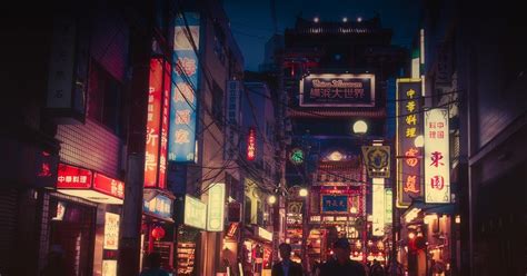 these night life photos of tokyo look like they came straight out of an