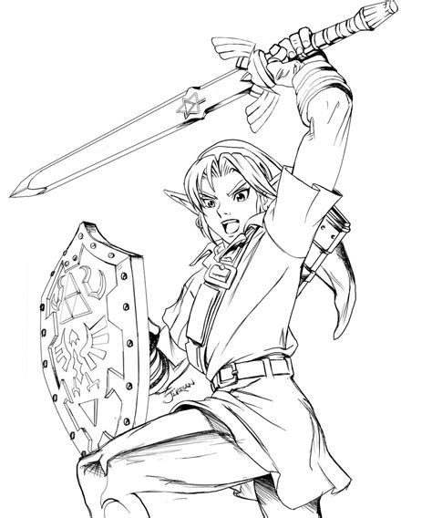 printable zelda coloring pages  kids