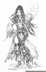 Coloring Diablo Wizard Drawing Concept Female Gibbons Mark Pages Adult Drawings Character Games Iii Fantasy Sketch Colouring Printable Characters Warcraft sketch template