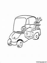 Golf Coloring Cart Pages Drawing Club Getdrawings Getcolorings Printable sketch template