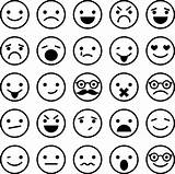 Smiley Emoticons sketch template