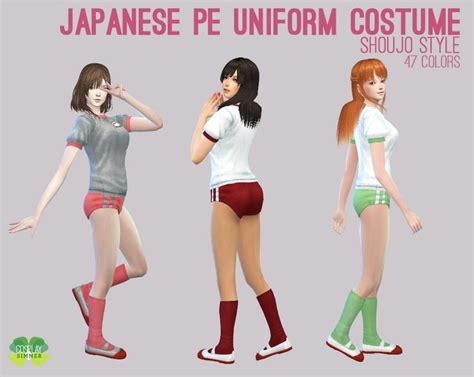 japanese pe uniform costume   sims   cosplay simmer trong
