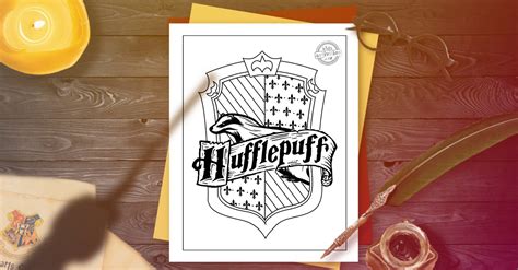 hufflepuff crest coloring page