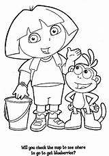 Dora Coloring Pages Explorer Birthday Activity Giant Party sketch template