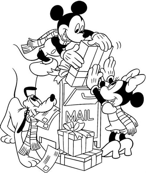 disney coloring page mickey mouse christmas coloring pages