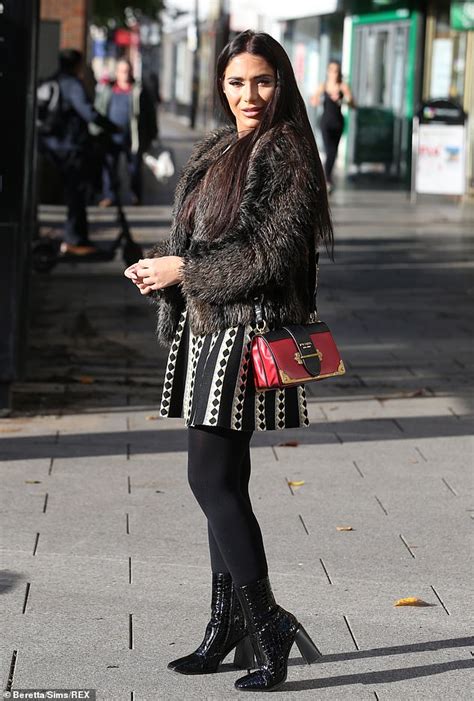 Towie S Georgia Kousoulou And Chloe Sims Opt For Chic Leather Look