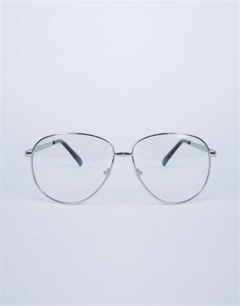 Thin Framed Clear Glasses Clear Aviator Glasses Thin Metal Frame