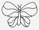 Coloring Butterfly Pages Simple Colouring Clipart Pinclipart sketch template