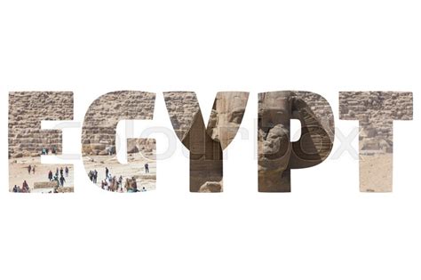 Word Egypt Over Symbolic Places Stock Image Colourbox