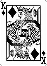 Card King Playing Cards Vector Faces Drawing Tattoo Coloring Pages Designs Domain Public Conjure Nation Link Tut Boo Neptune Cartas sketch template