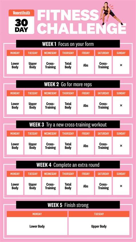 30 Day Fitness Challenge Custom Workout Routines To Do