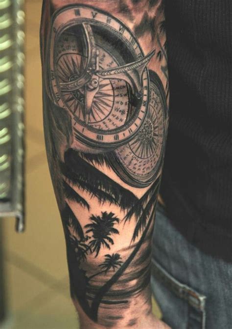 Compass Tattoo By Andy Engel Sleeve Tattoos Tattoos Tattoos For