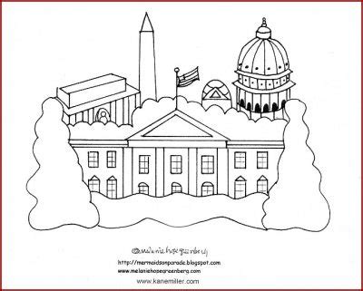 white house coloring page