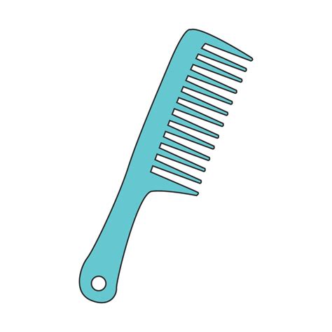 vector illustration   hair comb isolated   white background
