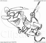 Pirate Rope Attacking Swinging Toonaday Royalty Outline Illustration Cartoon Rf Clip 2021 sketch template