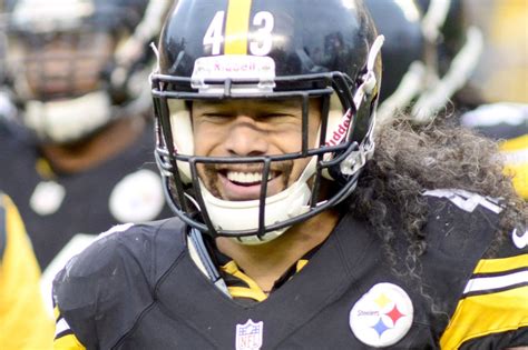 steelers polamalu  cut famous hair  veterans fundraising event