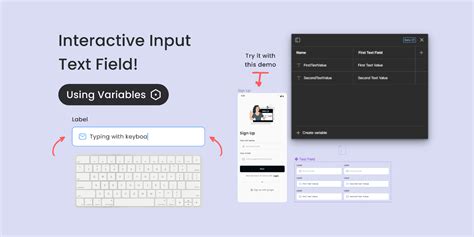 interactive input text fields   keyboard figma