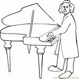 Composer Coloring Pages Getdrawings sketch template