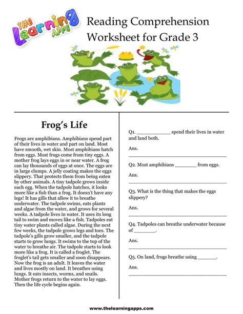 grade reading comprehension printable reading comprehension worksheets  grade reading