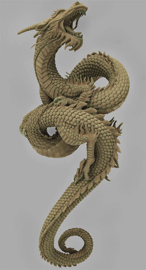 chinese dragon  art rzbrush