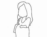Embarazada Embarazadas Mujeres Dibujar Colorare Incinta Faciles Tristes Dona Adolescentes Madre Mamá Dibuix Cdn5 Disegni sketch template